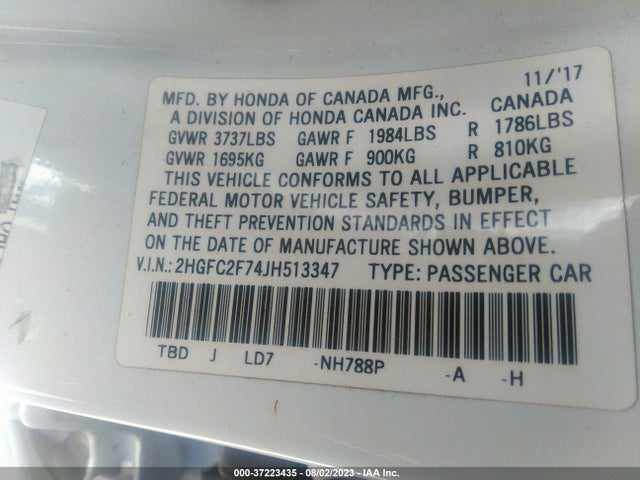 Honda Civic Sedan Ex 2018 2HGFC2F74JH513347 Image 14