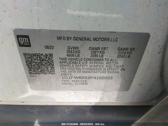 Chevrolet Bolt Ev 1lt 2023 1G1FW6S02P4102033 Image 9