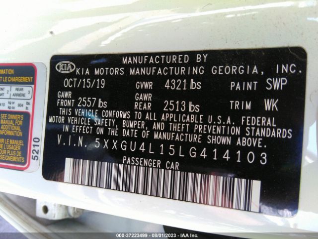 5XXGU4L15LG414103 KIA OPTIMA EX