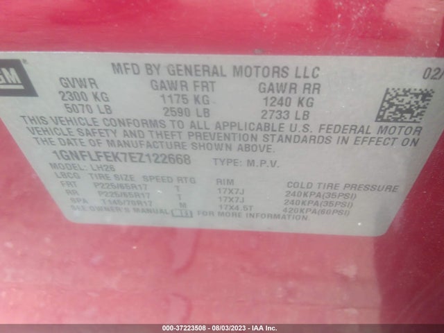 Chevrolet EQUINOX LT 2014 1GNFLFEK7EZ122668 Image 15
