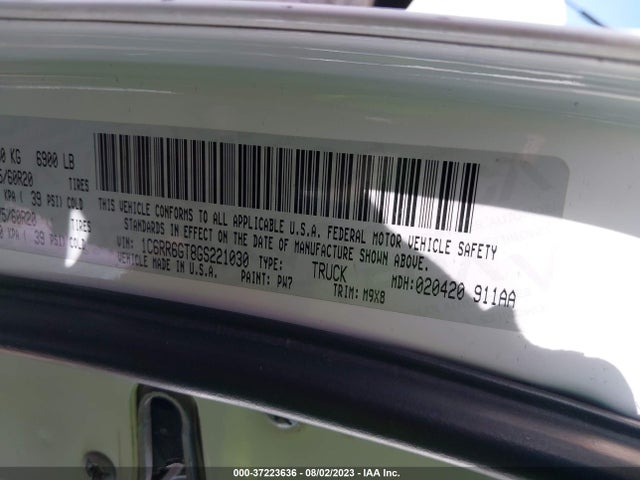 1C6RR6GT8GS221030 RAM 1500 Big Horn