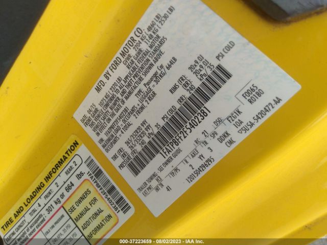 1FATP8FF2F5402381 Ford Mustang Gt Premium