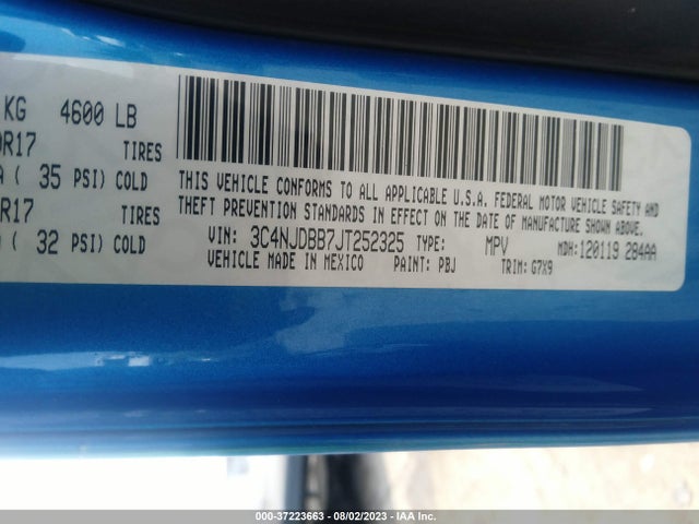 3C4NJDBB7JT252325 Jeep Compass Latitude