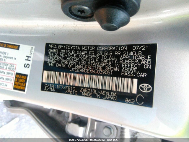 Toyota Corolla Hybrid Le 2022 JTDEAMDEXNJ039051 Image 15