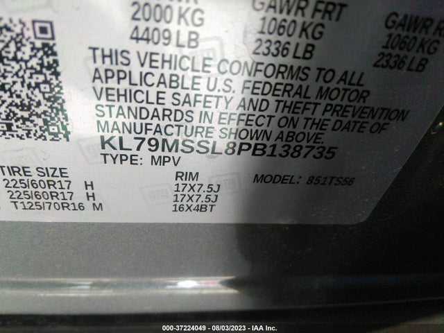 Chevrolet Trailblazer Activ 2023 KL79MSSL8PB138735 Image 9