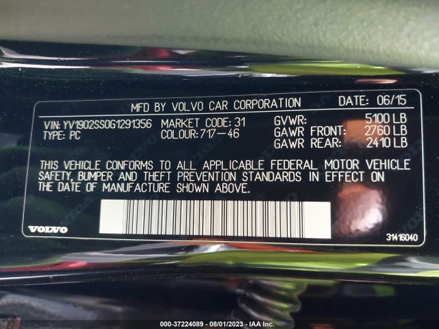 2016 Volvo V60, VIN: YV1902SS0G1291356