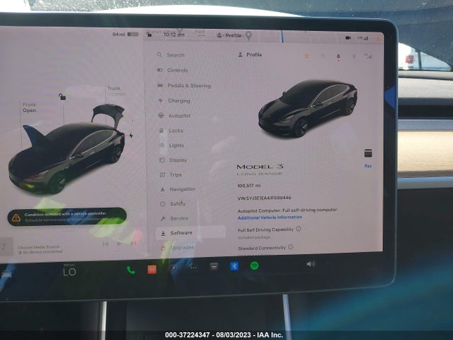 Tesla Model 3 Range Battery 2018 5YJ3E1EA4JF089449 Image 7