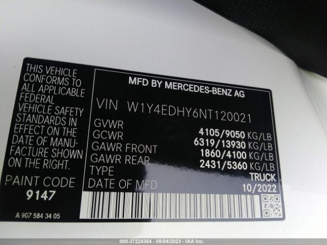 W1Y4EDHY6NT120021 Mercedes-Benz SPRINTER CARGO VAN