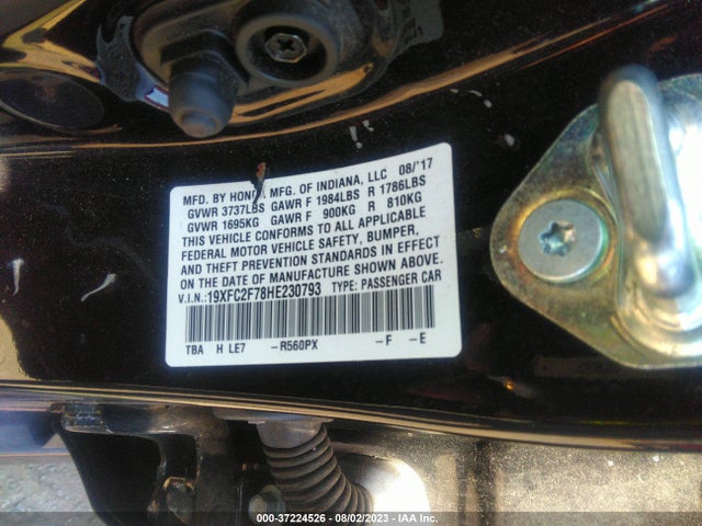 Honda Civic Sedan Ex 2017 19XFC2F78HE230793 Image 9