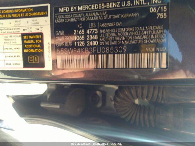 55SWF4KB3FU085309 Mercedes-Benz C-class C 300