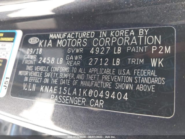KNAE15LA1K6049404 KIA Stinger Base