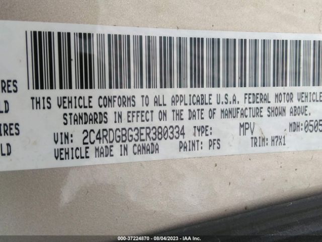2C4RDGBG3ER380334 Dodge Grand Caravan Se