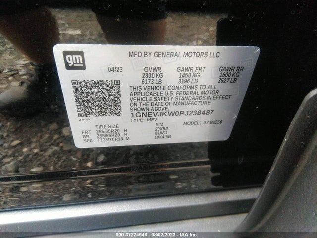 Chevrolet Traverse Rs 2023 1GNEVJKW0PJ238487 Image 9
