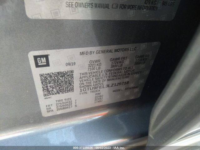 1GTU9FEL3LZ129718 GMC Sierra 1500 Denali