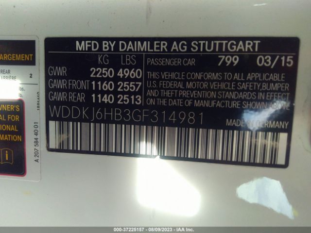WDDKJ6HB3GF314981 Mercedes-Benz E-class E 400