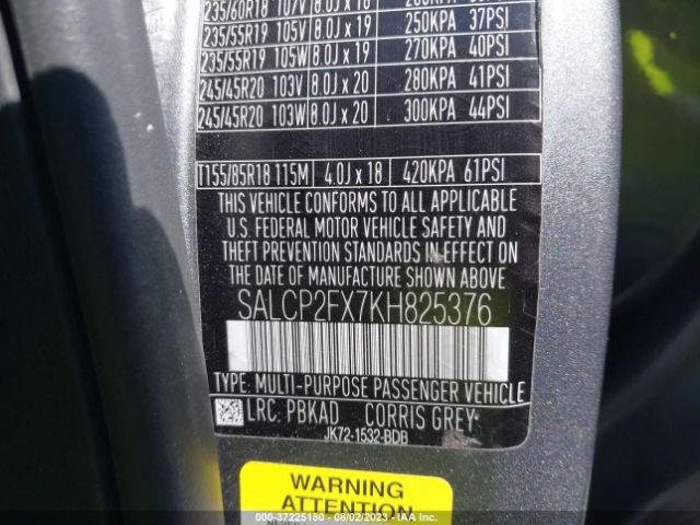 SALCP2FX7KH825376 Land Rover Discovery Sport Se