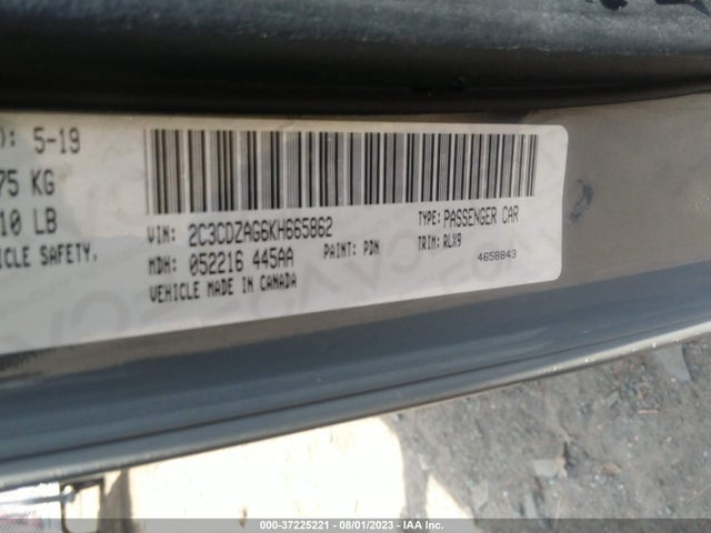 Dodge Challenger Sxt 2019 2C3CDZAG6KH665862 Image 9
