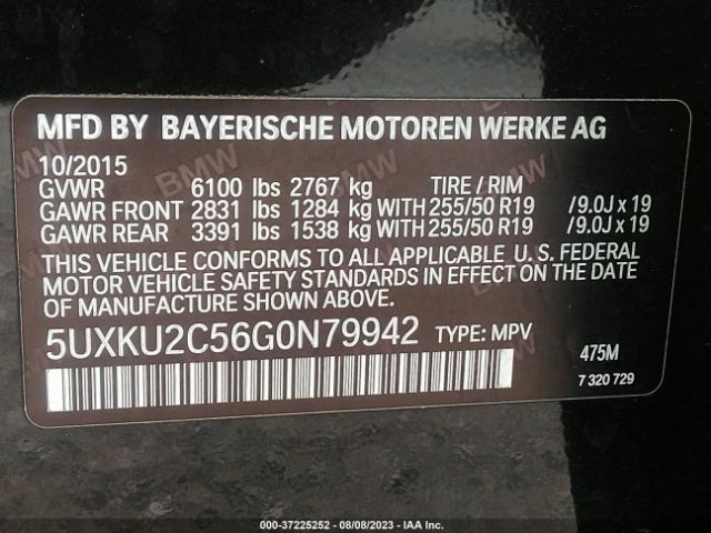 5UXKU2C56G0N79942 BMW X6 Xdrive35i