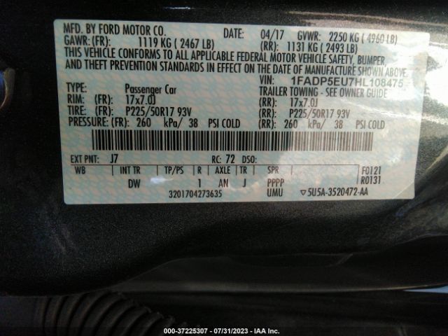 1FADP5EU7HL108475 Ford C-max Energi Se