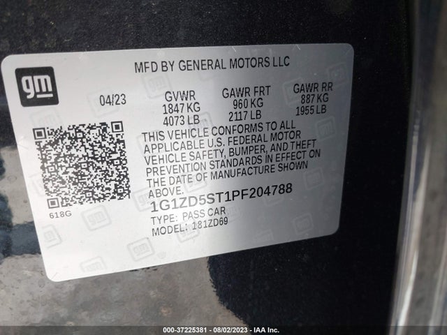 Chevrolet MALIBU LT 2023 1G1ZD5ST1PF204788 Image 9