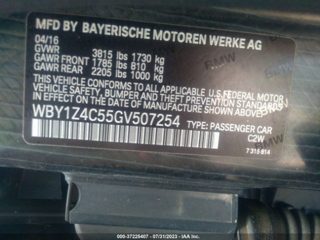 WBY1Z4C55GV507254 BMW I3