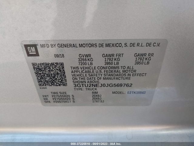 3GTU2NEJ0JG569762 GMC Sierra 1500 Slt
