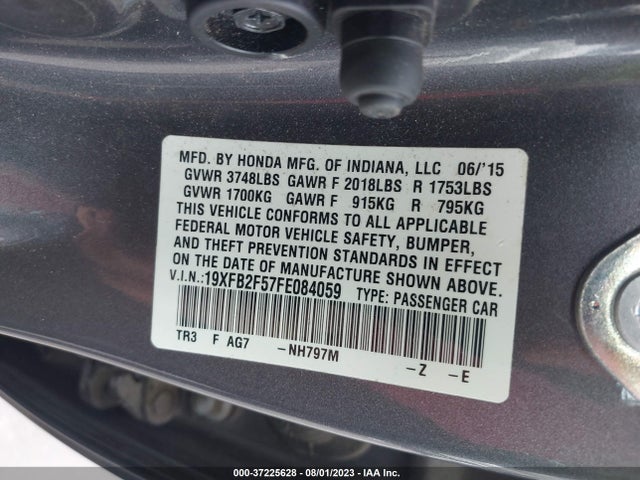 Honda Civic Sedan Lx 2015 19XFB2F57FE084059 Image 9