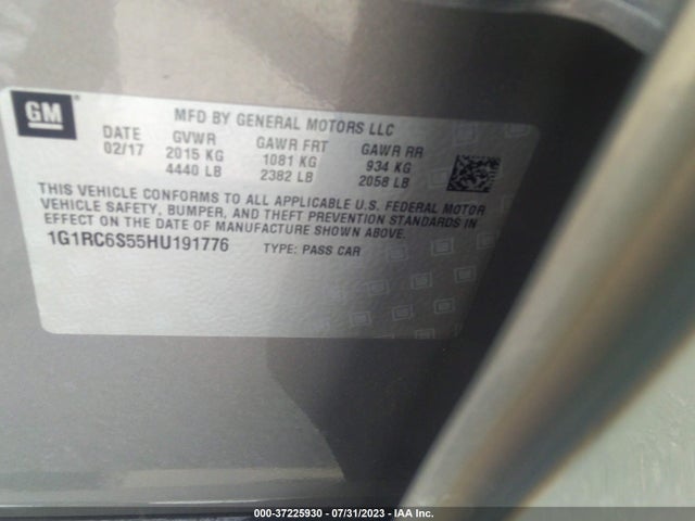 Chevrolet VOLT LT 2017 1G1RC6S55HU191776 Image 9