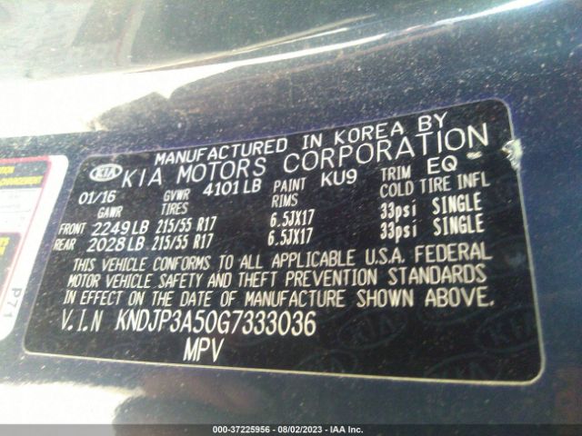 KNDJP3A50G7333036 KIA SOUL +
