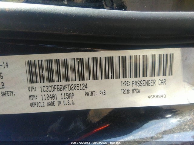 Dodge DART SXT 2015 1C3CDFBBXFD205124 Image 16