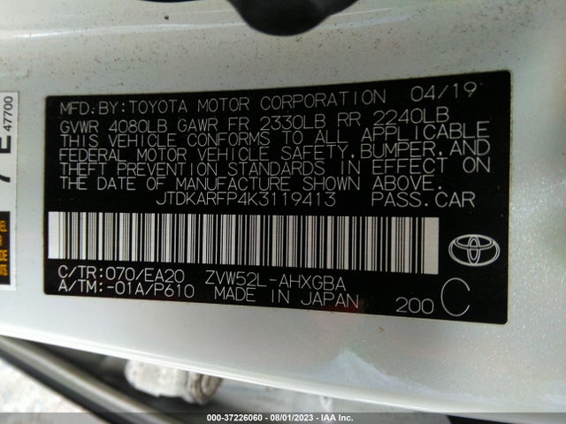 Toyota Prius Prime Plus/premium/advanced 2019 JTDKARFP4K3119413 Image 16