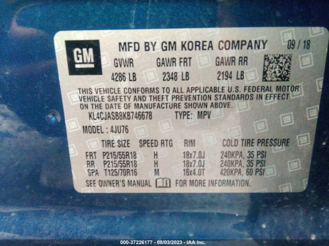 KL4CJASB8KB746678 Buick Encore Preferred