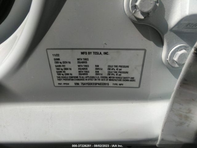 7SAYGDEE6PA033915 Tesla Model Y Long Range