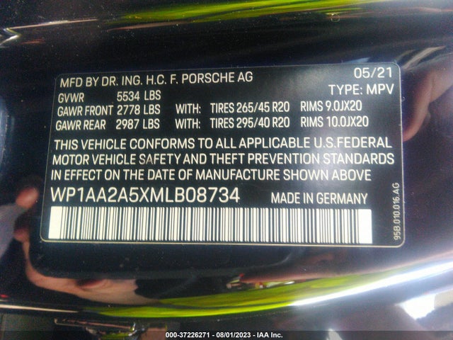 2021 PORSCHE MACAN WP1AA2A5XMLB08734 Photo 8