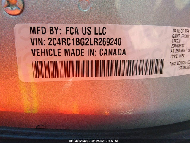 2C4RC1BG2LR269240 Chrysler Pacifica Touring L