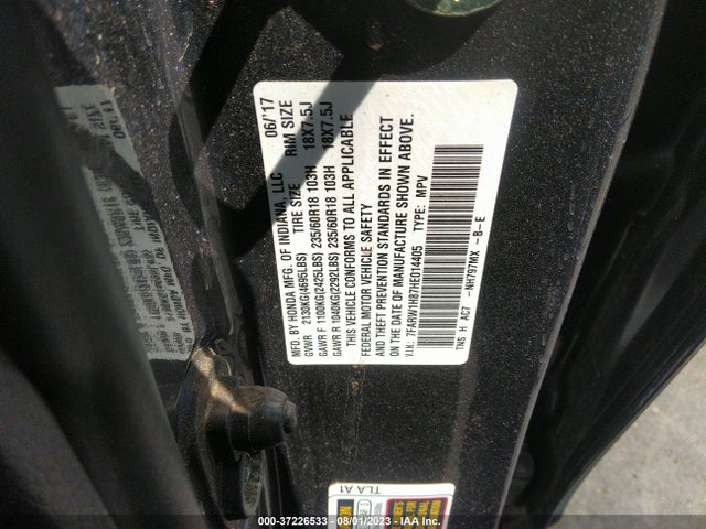 Honda Cr-v Ex-l 2017 7FARW1H87HE014405 Image 9