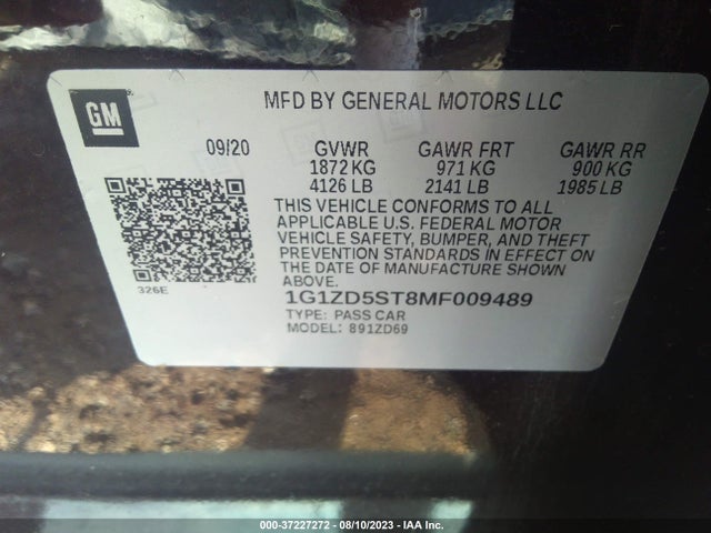Chevrolet MALIBU LT 2021 1G1ZD5ST8MF009489 Image 11