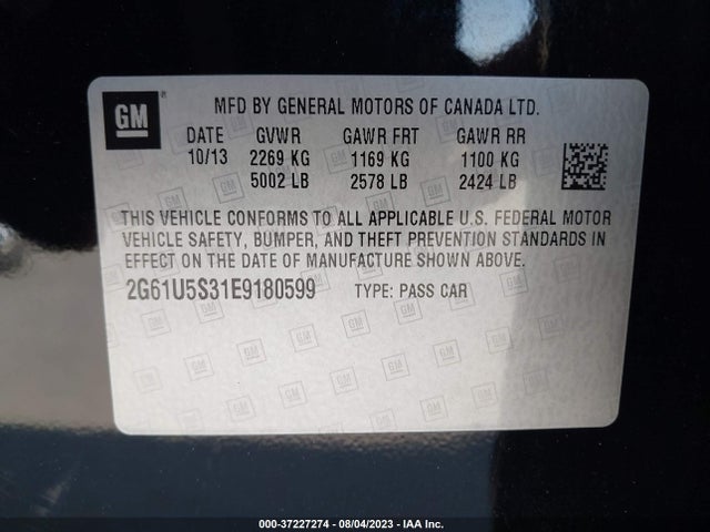 2G61U5S31E9180599 Cadillac Xts Livery Package