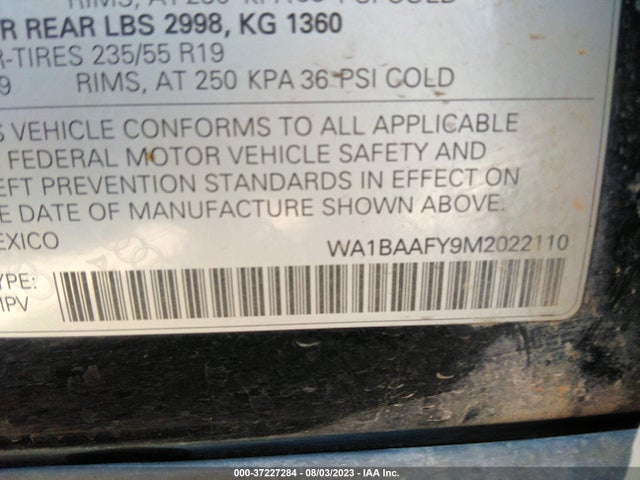 2021 AUDI Q5 PREMIUM PLUS VIN: WA1BAAFY9M2022110