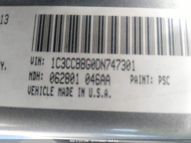 2013 CHRYSLER 200 TOURING VIN: 1C3CCBBG0DN747301