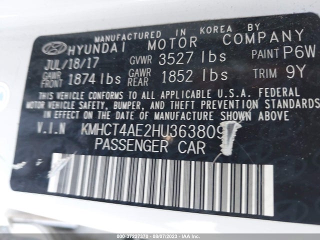 Hyundai ACCENT SE 2017 KMHCT4AE2HU363809 Image 15