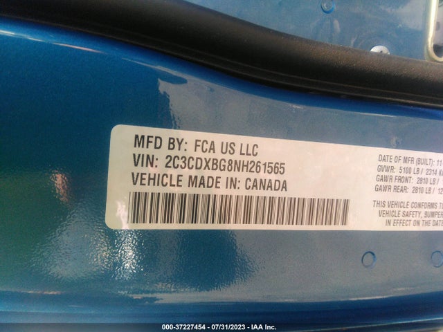 Dodge Charger Sxt 2022 2C3CDXBG8NH261565 Image 9