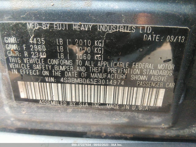4S3BMBD65E3014974 Subaru Legacy 2.5i Premium