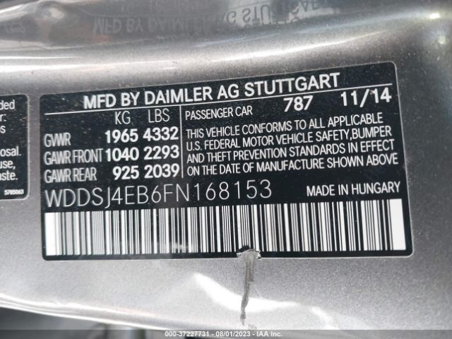 WDDSJ4EB6FN168153 Mercedes-Benz Cla-class Cla 250