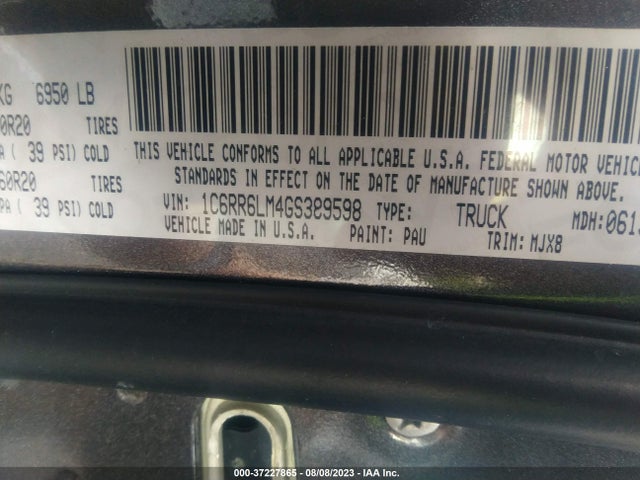 1C6RR6LM4GS389598 RAM 1500 Big Horn