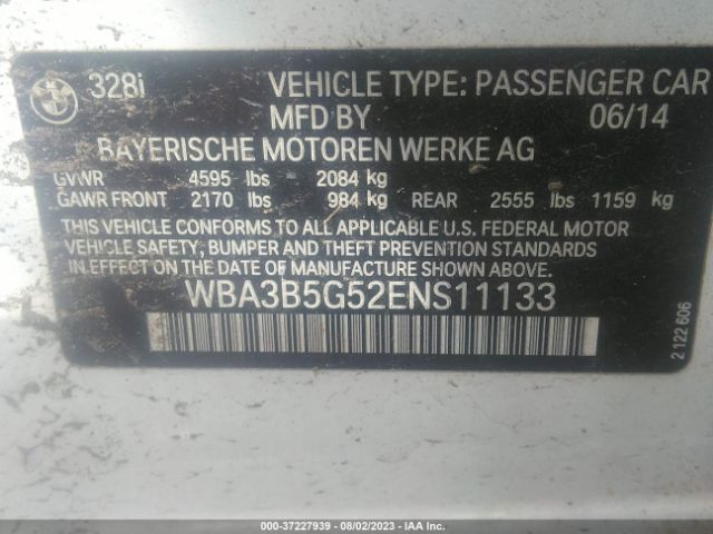 WBA3B5G52ENS11133 BMW 3 Series 328i Xdrive