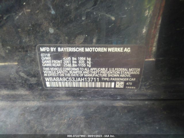 WBA8A9C53JAH13711 BMW 3 Series 320i