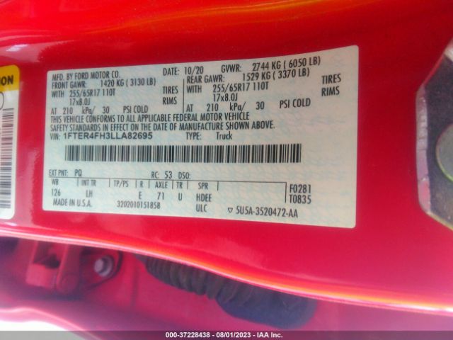 1FTER4FH3LLA82695 Ford Ranger Xl/xlt/lariat