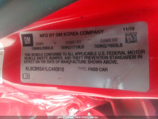 Chevrolet SPARK LS 2020 KL8CB6SA1LC440918 Image 9
