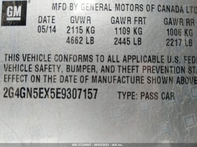 2G4GN5EX5E9307157 Buick Regal Premium I